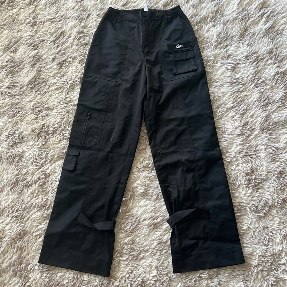 ALO Yoga Black Cargo Track Pants